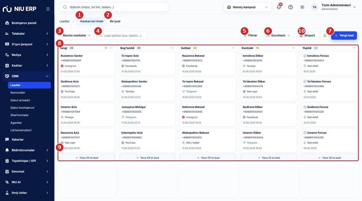 Leadlar doskasi (Kanban)