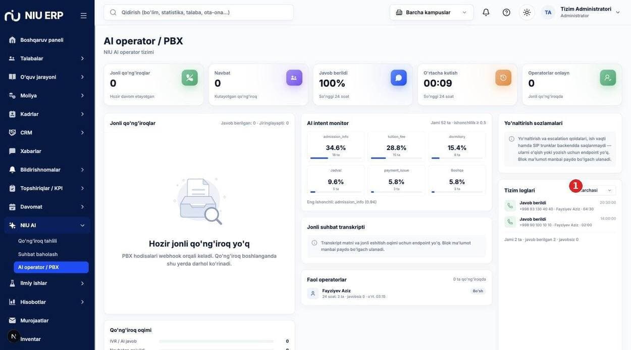 AI operator / PBX